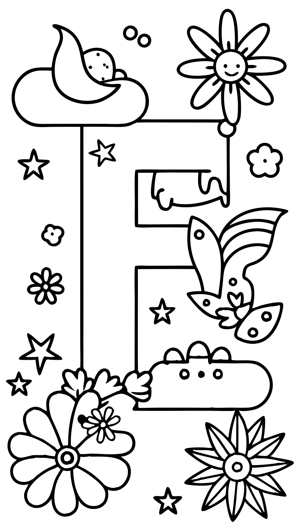 coloriages de la lettre f